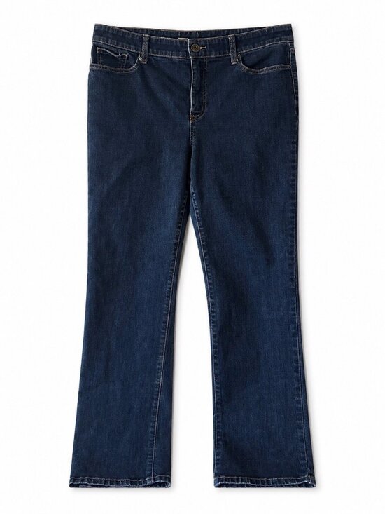 St. John's Bay Denim - St Johns Bay Women Stretch Straight Leg Jeans Blue Size 14